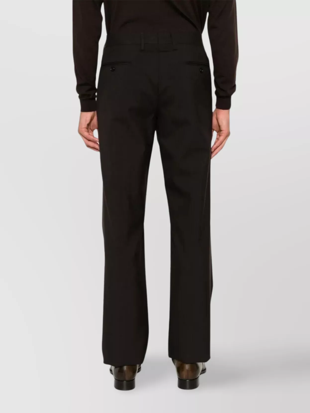 Lardini Straight Leg Pants Side Back Pockets