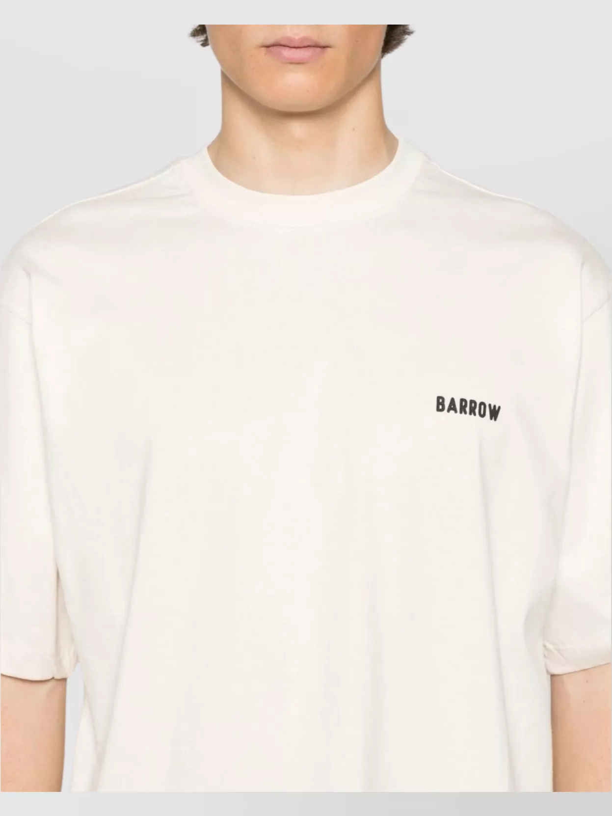 Barrow Crew Neck Number Print Short Sleeve Top