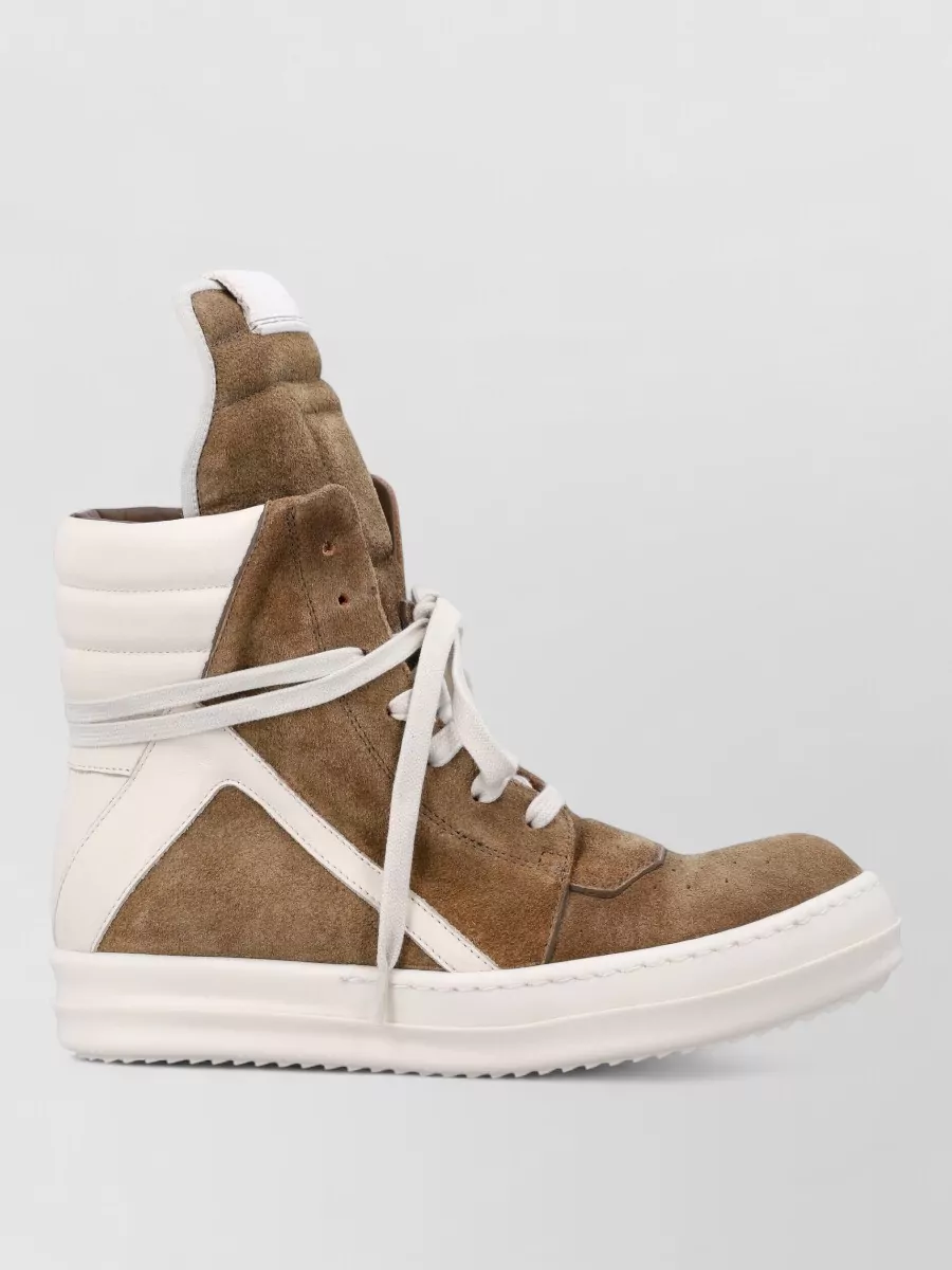 Rick Owens Leather High-Top Sneakers