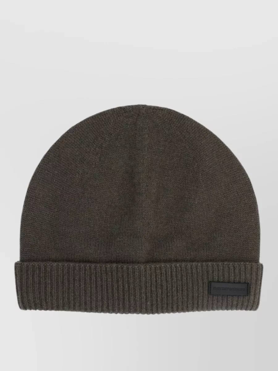 Emporio Armani ribbed cashmere beanie