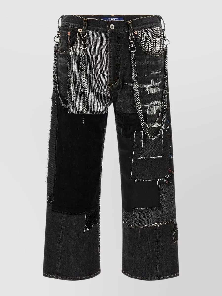 Junya Watanabe Patchwork Wide-Leg Denim Jeans