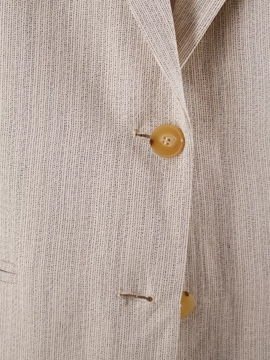 Alysi Viscose Linen Single-Breasted Blazer