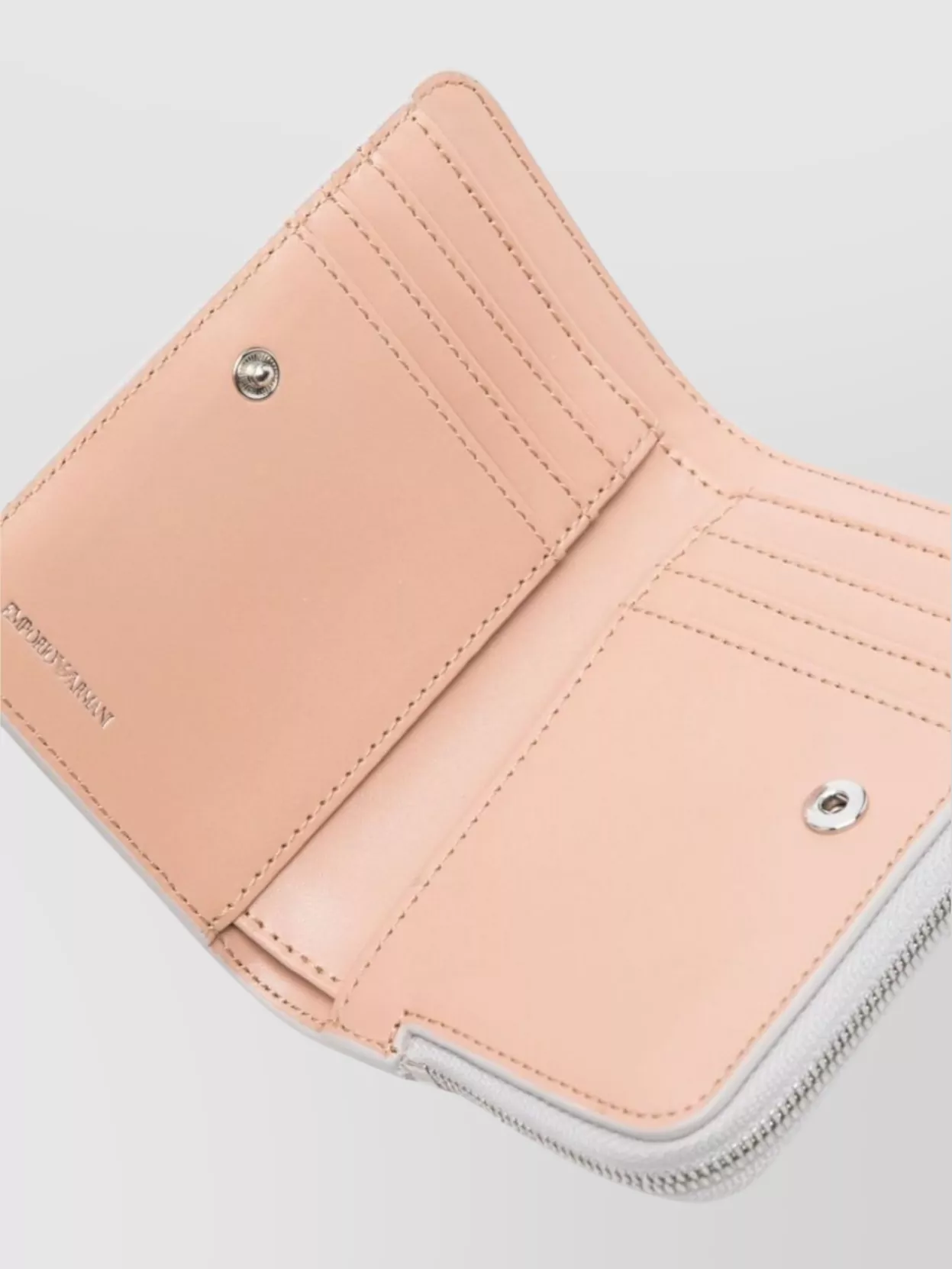 Emporio Armani Zipped Bifold Wallet With Textured Finish