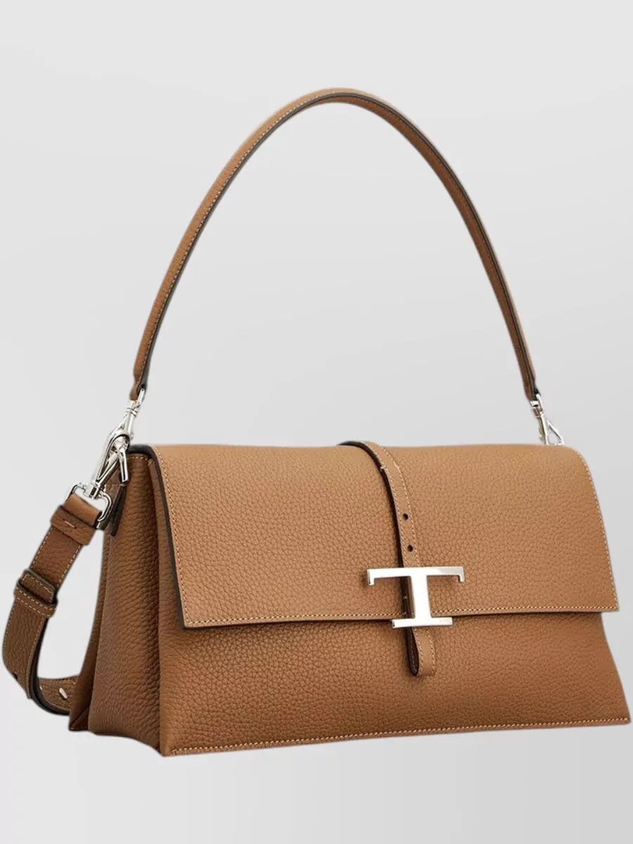 Tod's T Timeless Small Leather Clutch Bag