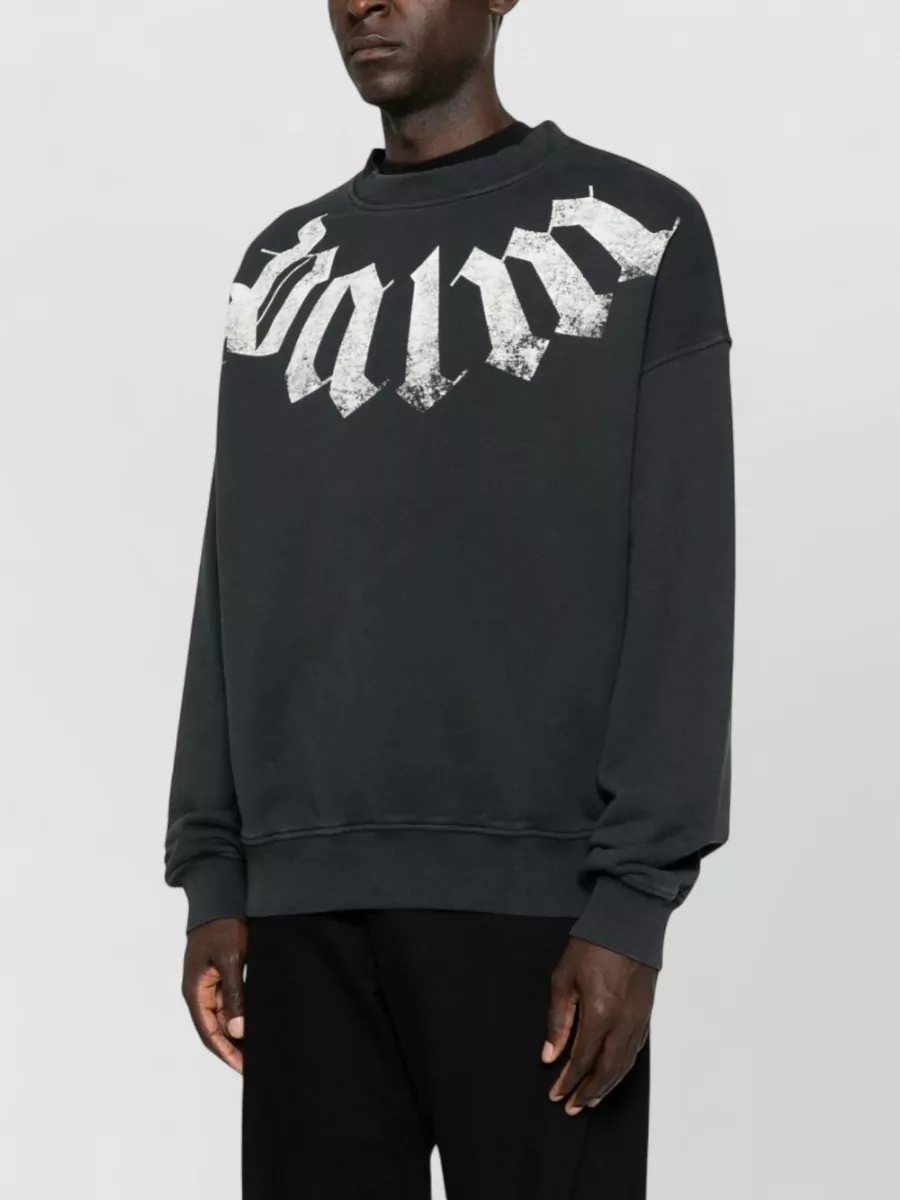 Palm Angels Cotton Oversized Logo-Print Sweatshirt