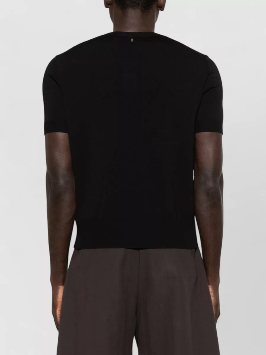 Ami Paris Short-Sleeve Crew-Neck Jumper