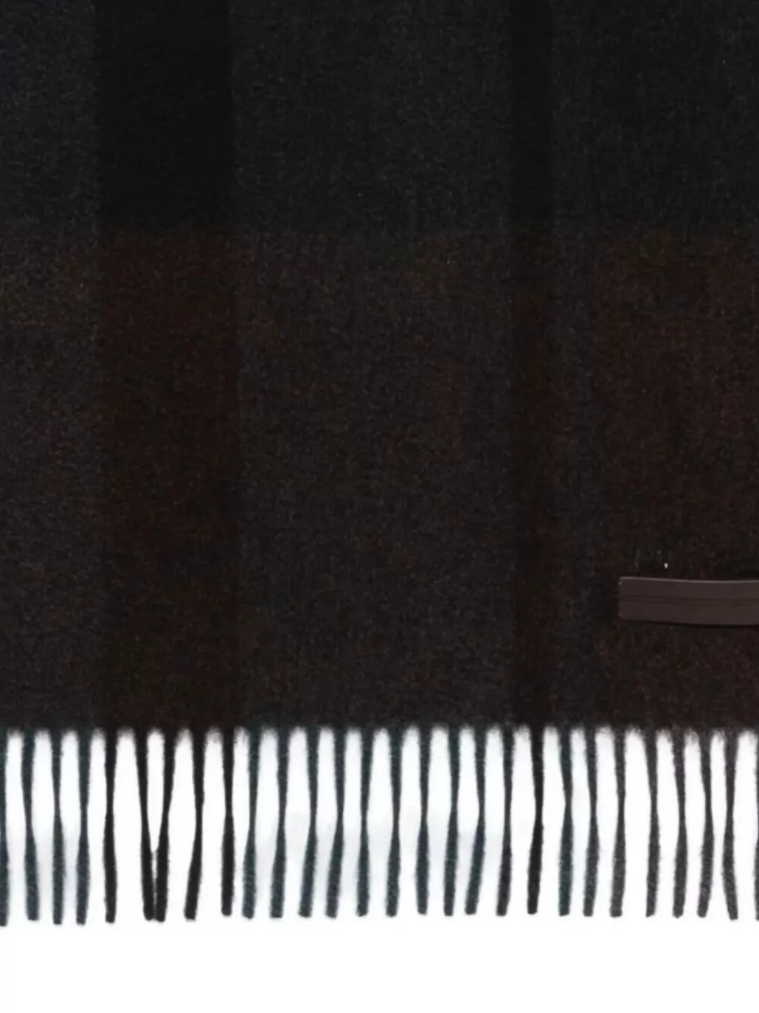 Zegna Cashmere Scarf With Checked Design And Fringes