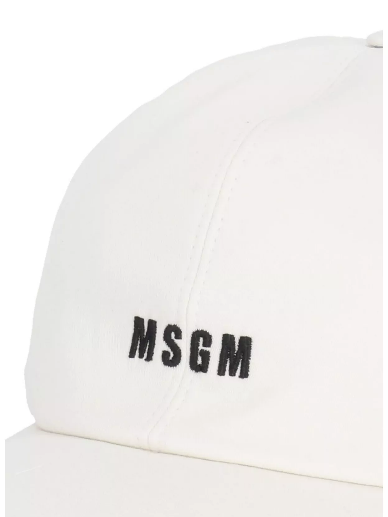 Msgm Curved Brim Embroidered Logo Rigid Visor