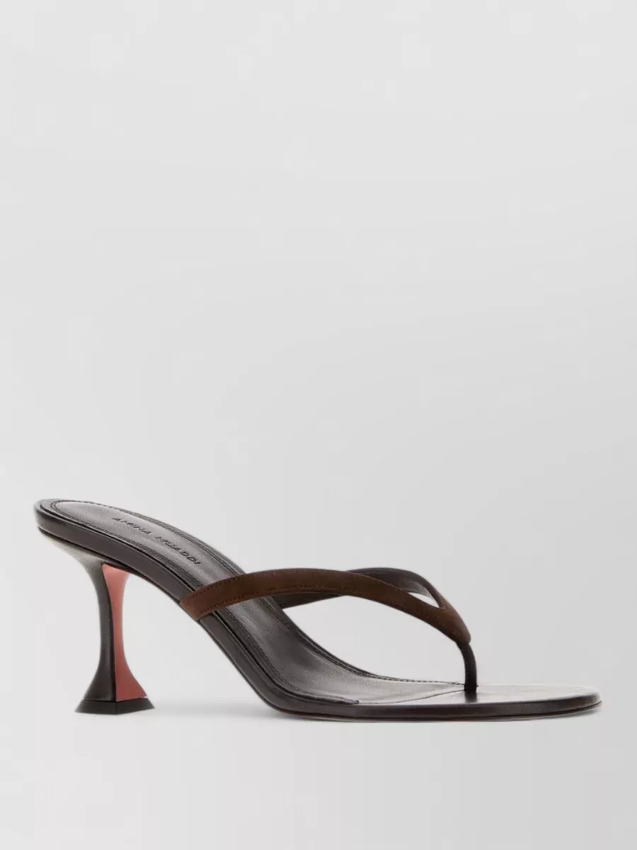 Amina Muaddi leather juliette thong mules