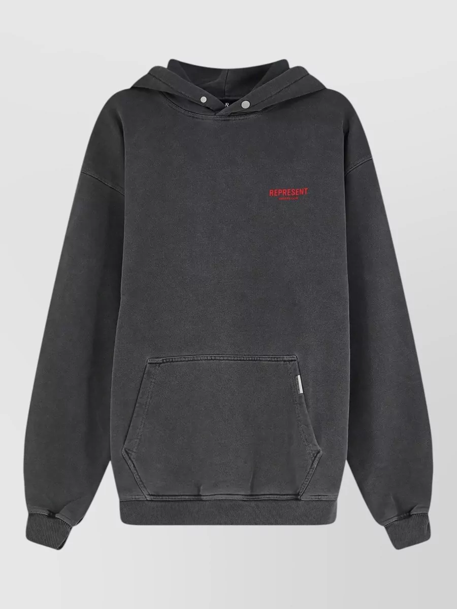 Represent cotton hooded sweatshirt