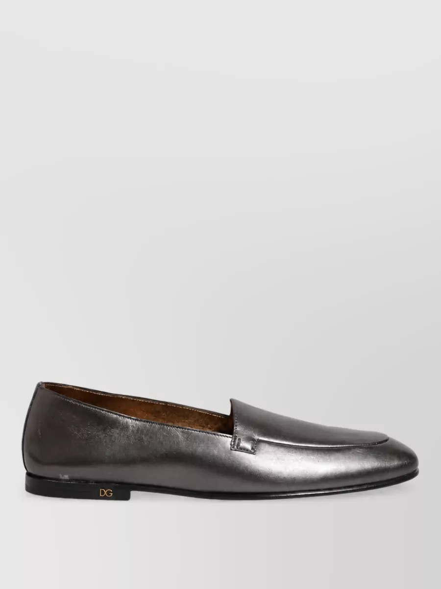 Dolce&Gabbana leather slip-on slippers