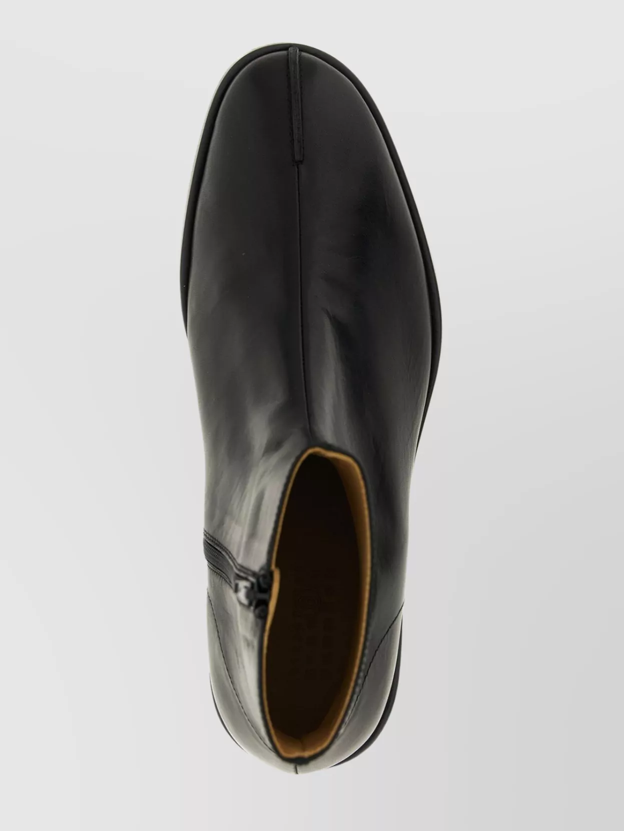 Mm6 Maison Margiela Round Toe Ankle Boots With Smooth Finish