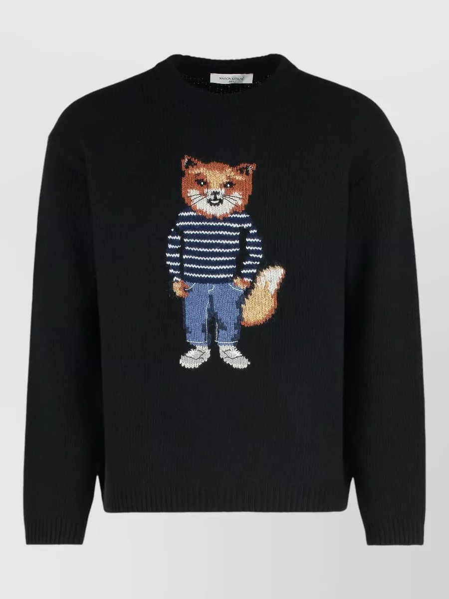 Maison Kitsuné wool crewneck sweater