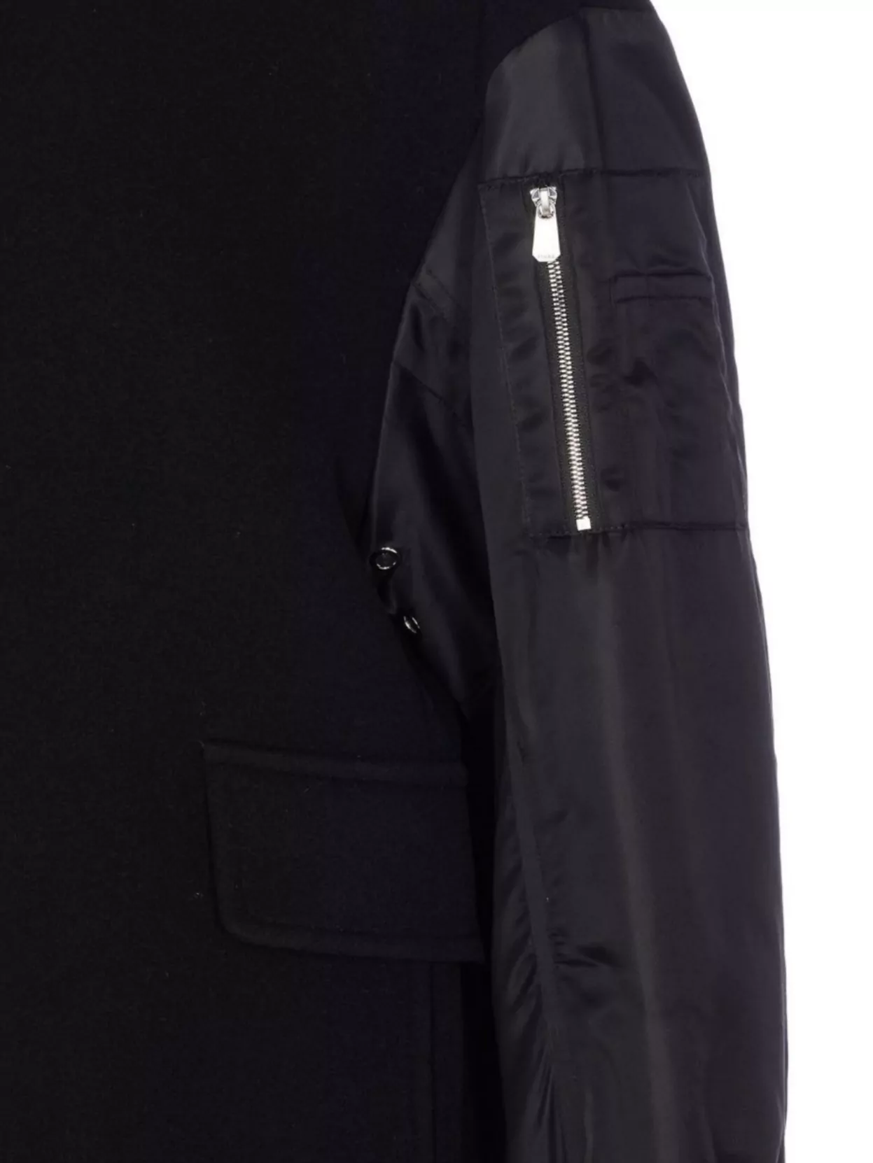 Pinko Long Padded Coat Ribbed Collar