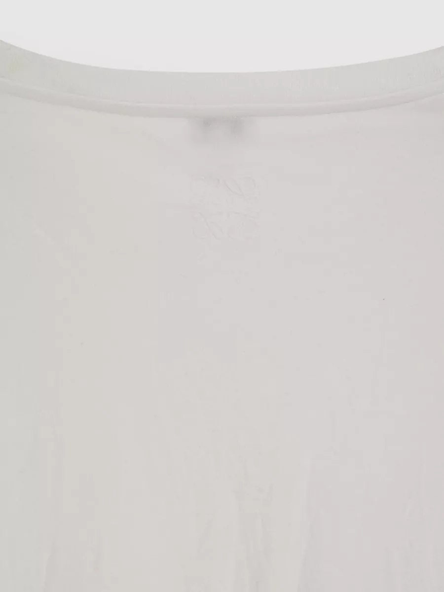 Loewe Crinkled Logo Print Draped T-Shirt