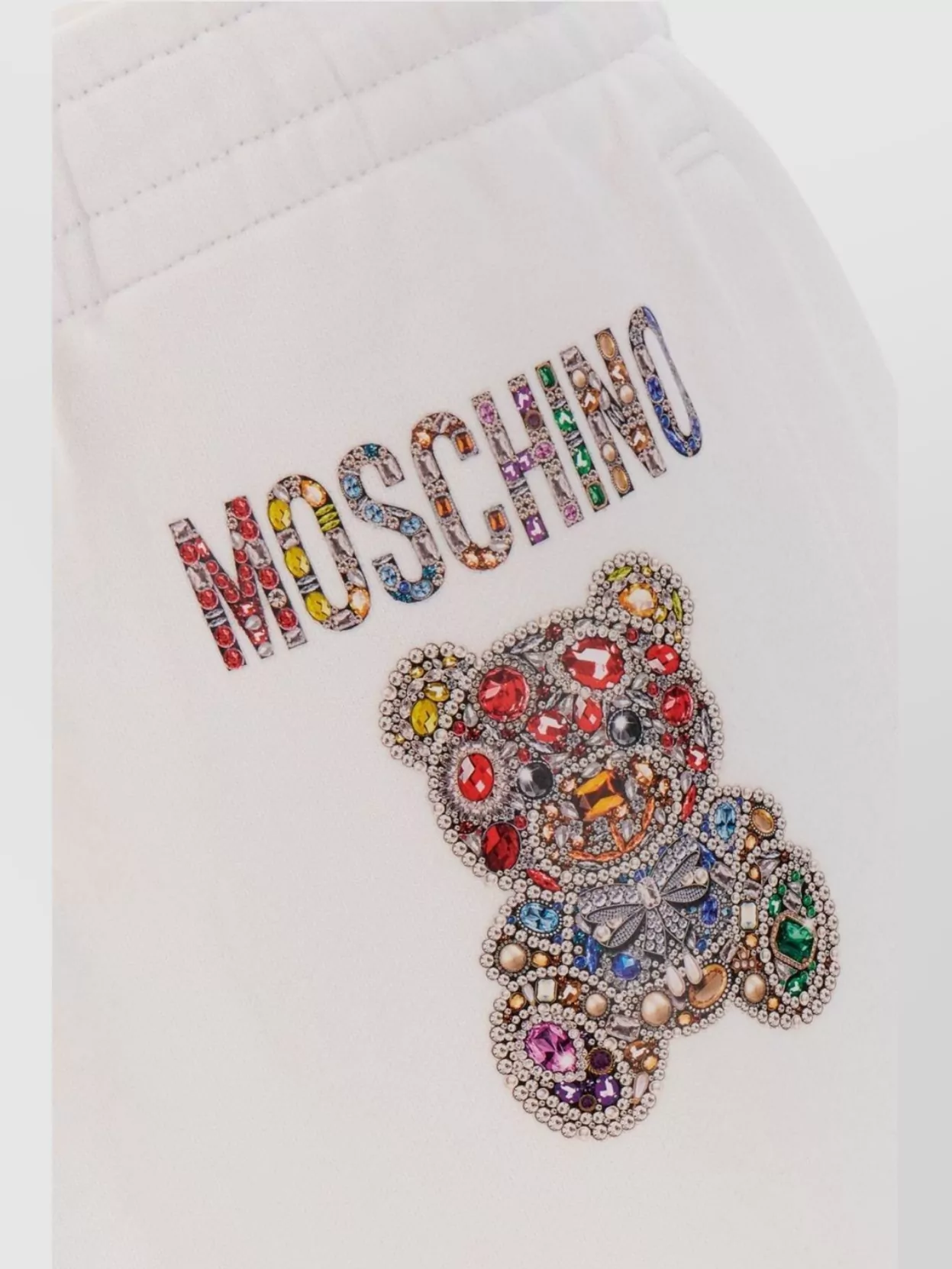 MOSCHINO COTTON JOGGERS WITH ELASTIC CUFFS AND WAIST