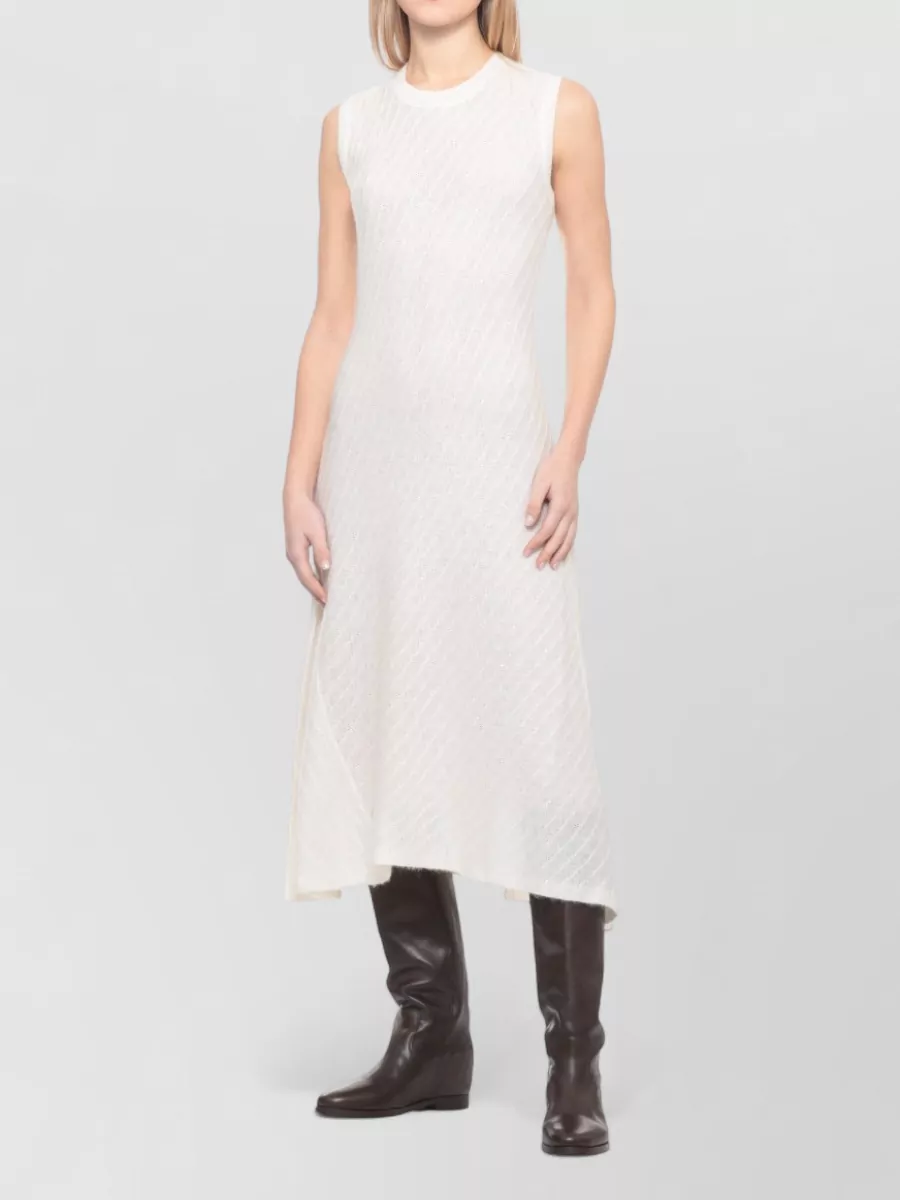 Fabiana Filippi Wool Blend Sequin Mid Length Dress