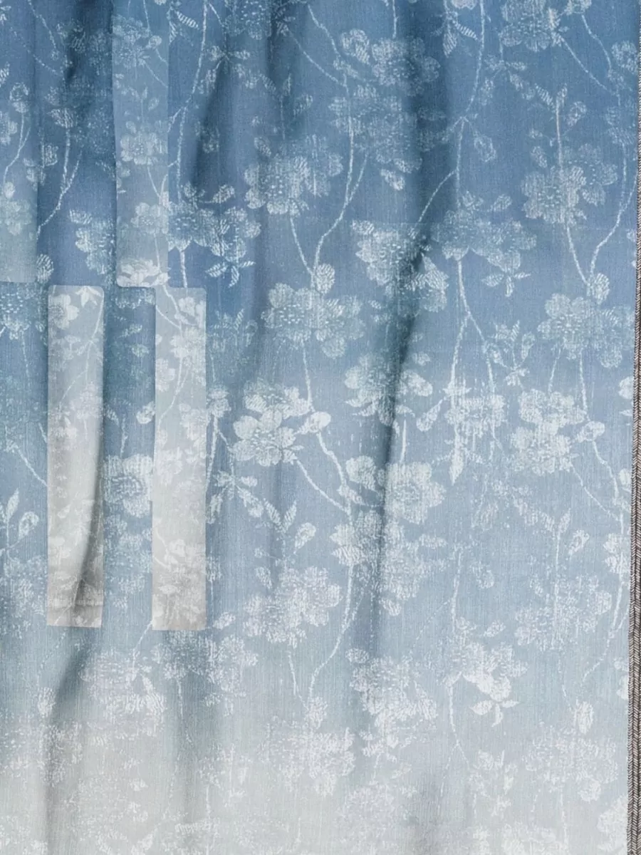 Pierre Louise Mascia Silk Stole Border Print Floral Pattern