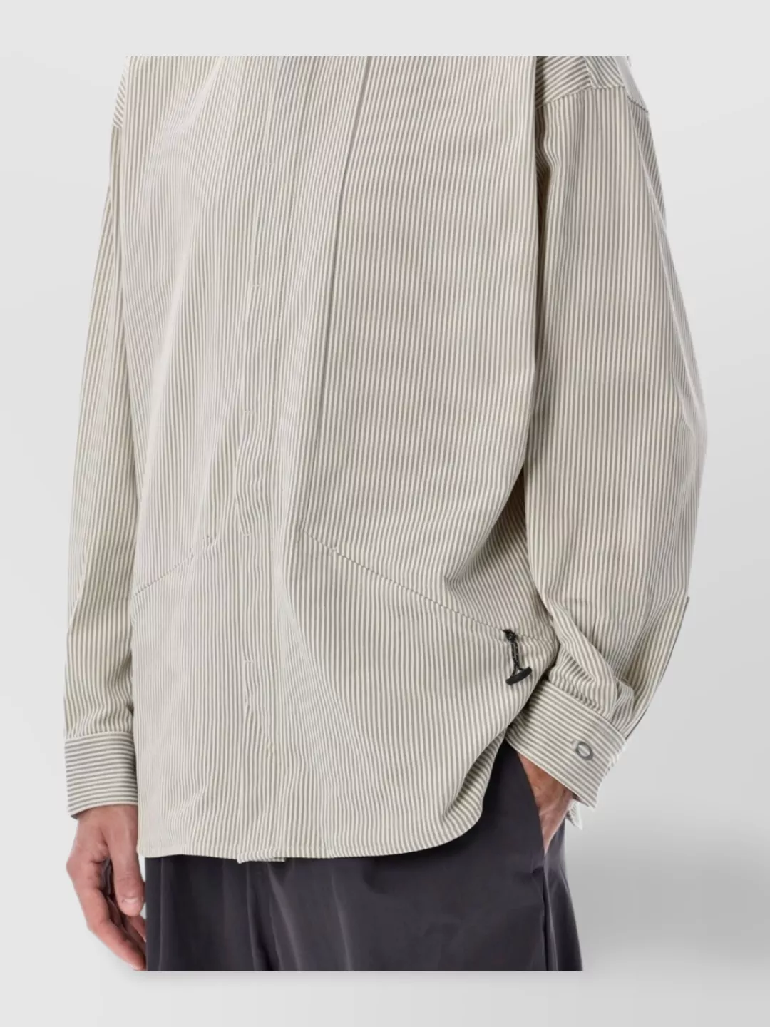 Oakley Long Sleeve Striped Shirt With Adjustable Hem