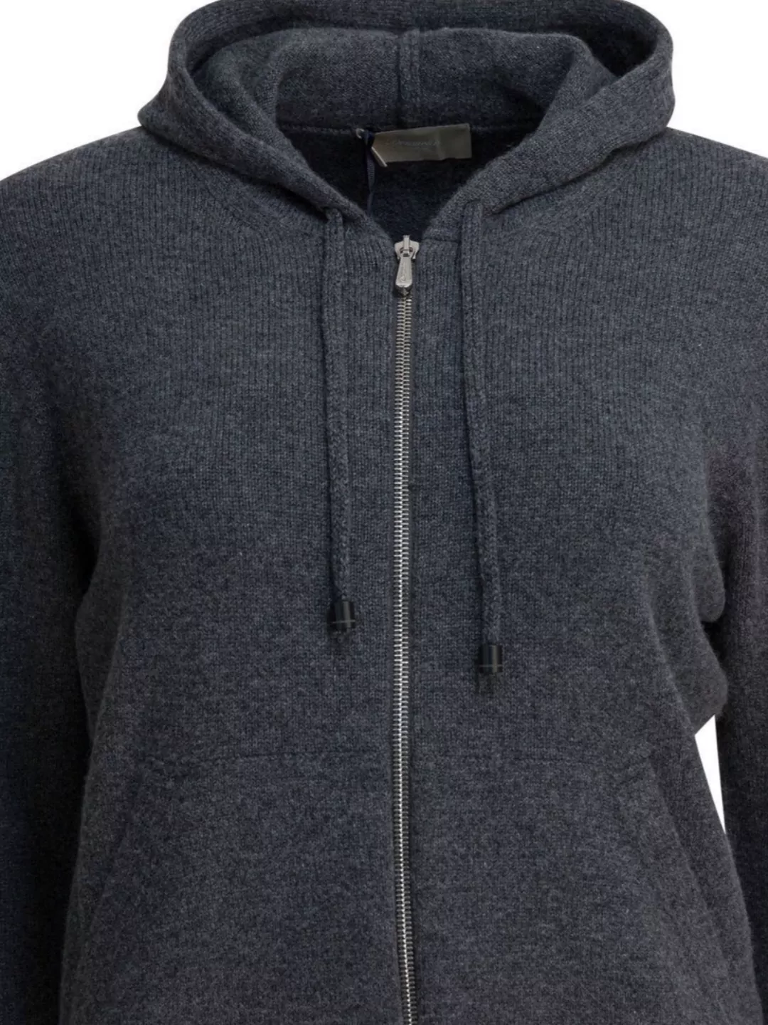 Drumohr Hooded Knitwear With Ribbed Cuffs And Hem