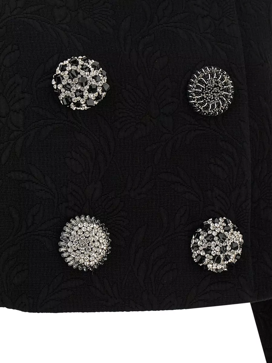 Dries Van Noten Floral-Stitched Double-Breasted Blazer