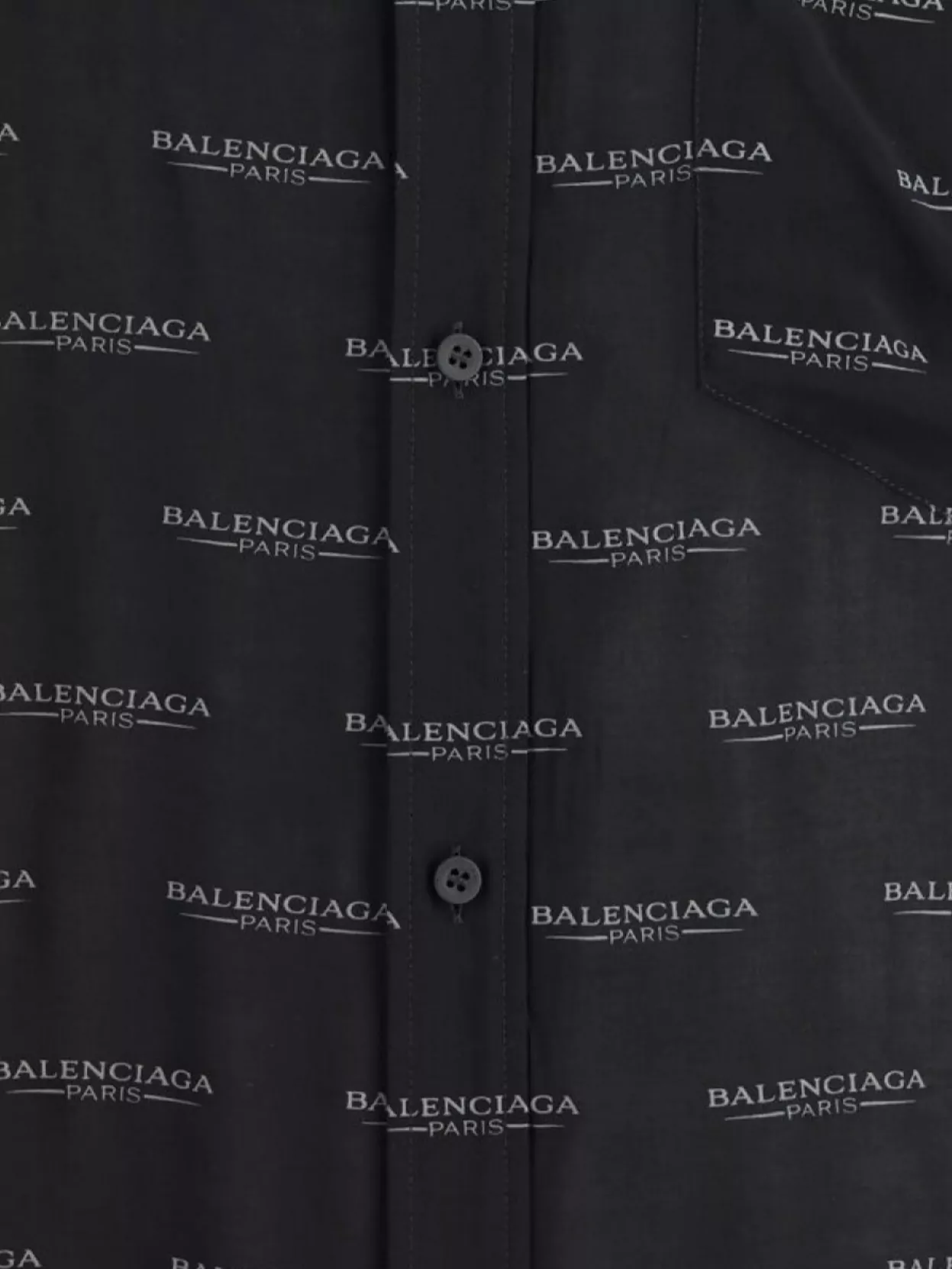 Balenciaga Logoed Oversized Shirt With Long Sleeves