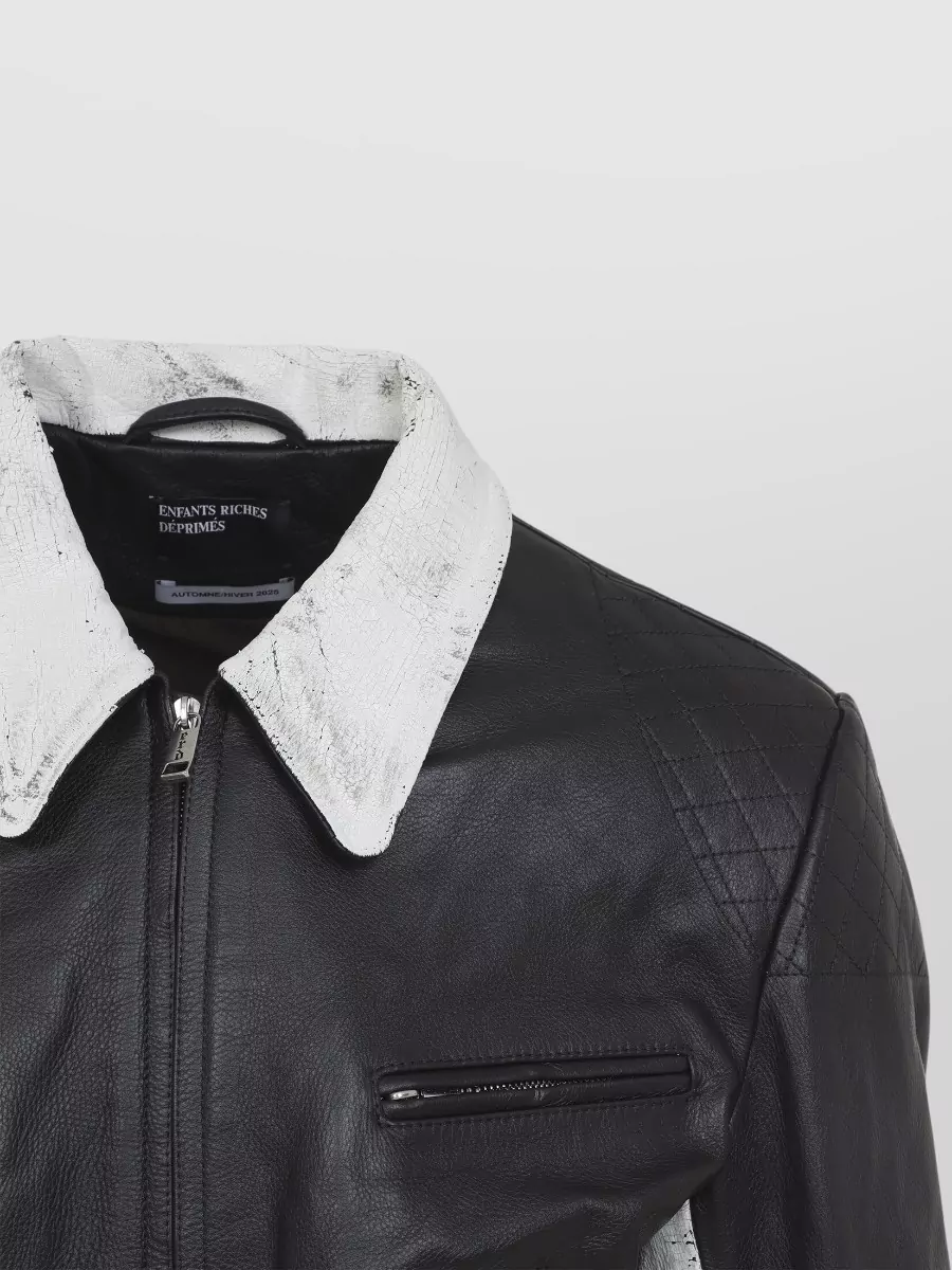 Enfants Riches Deprimes Restraint Leather Jacket Buckle Collar