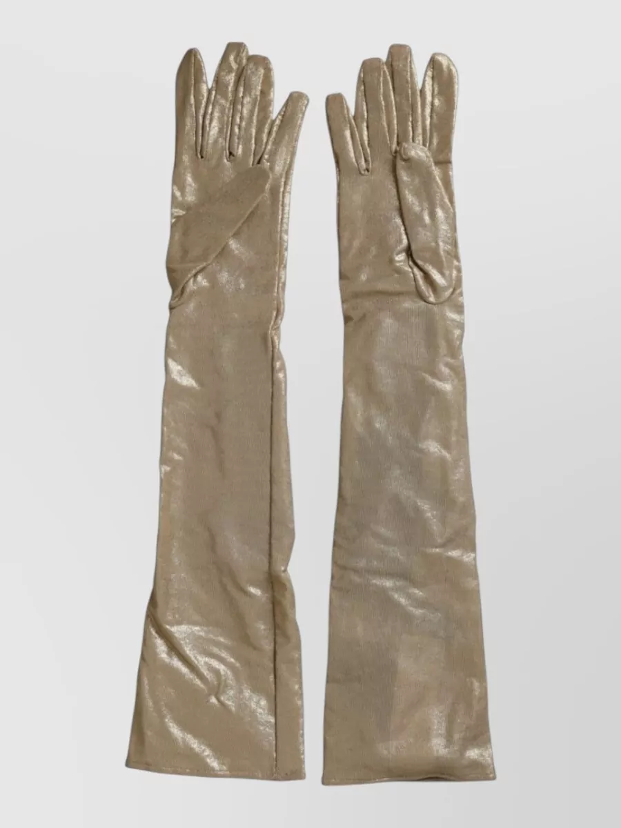 Dolce&Gabbana satin crystal elbow-length gloves