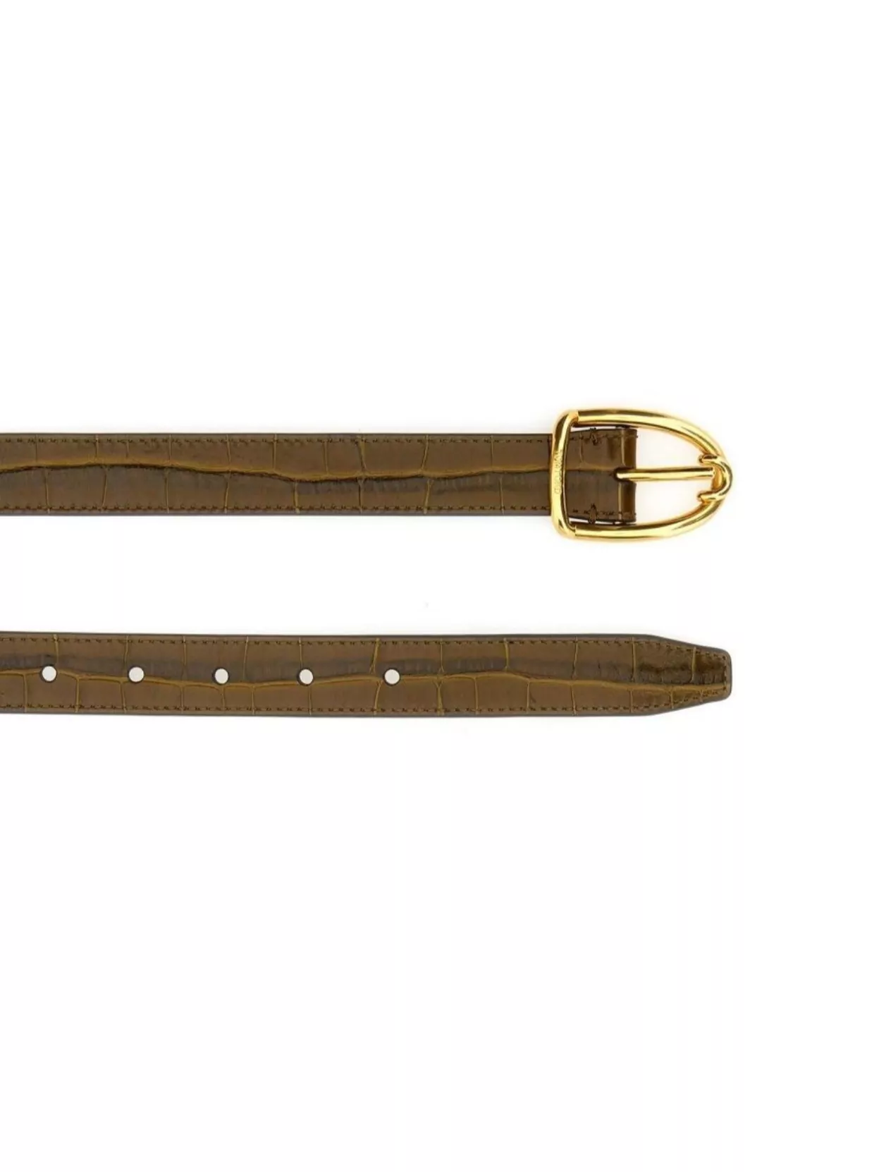 Tom Ford Croc Belt Gold-tone Buckle