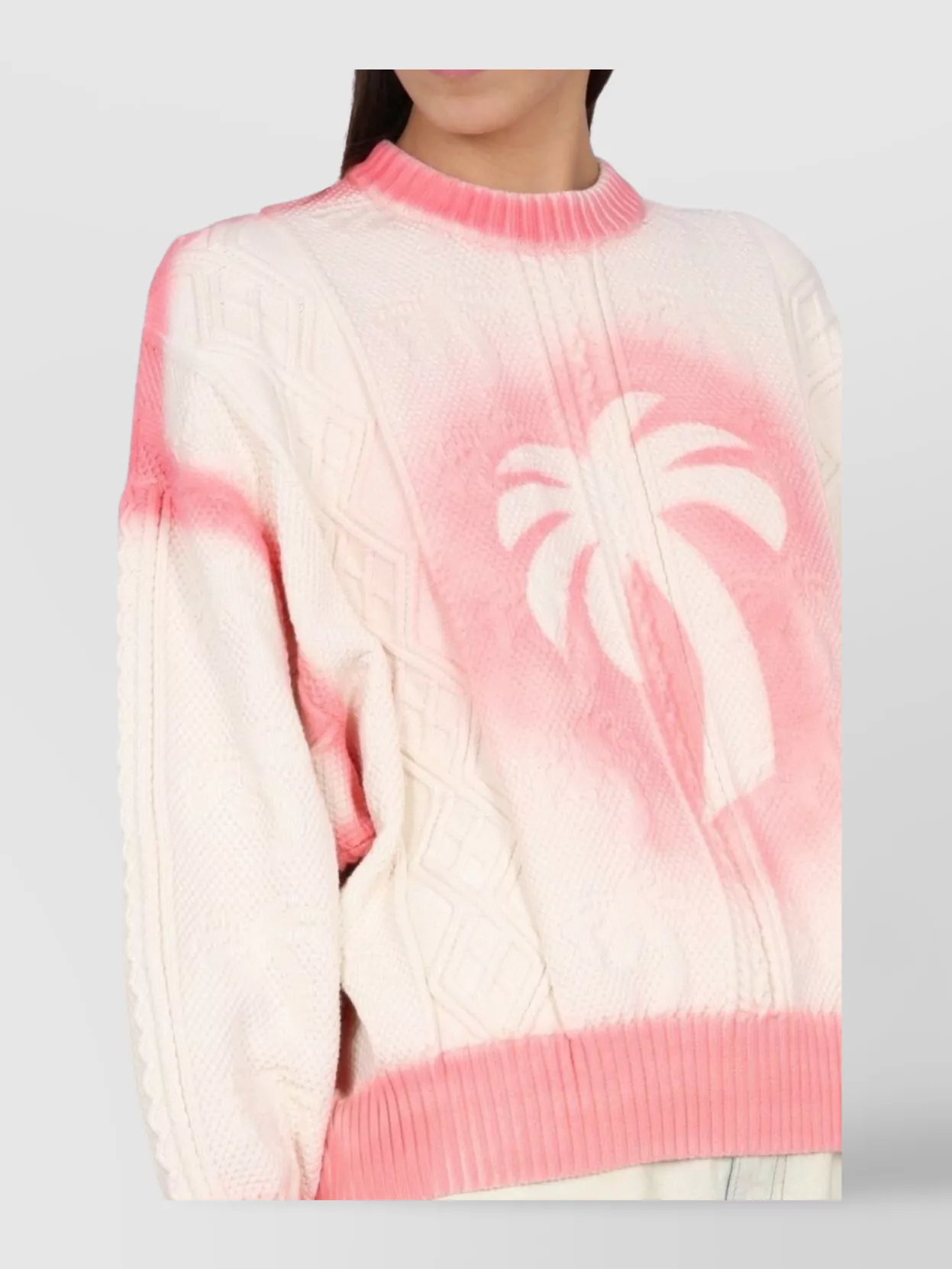 Palm Angels Knitwear With Patent Leather Effect