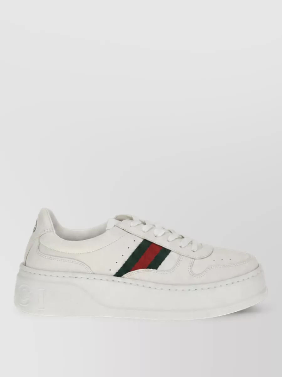 Gucci Calf Leather Chunky Low-Top Sneakers