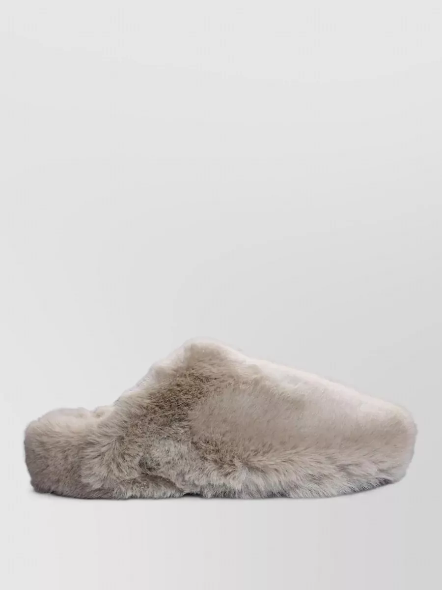 La Rose faux fur slippers