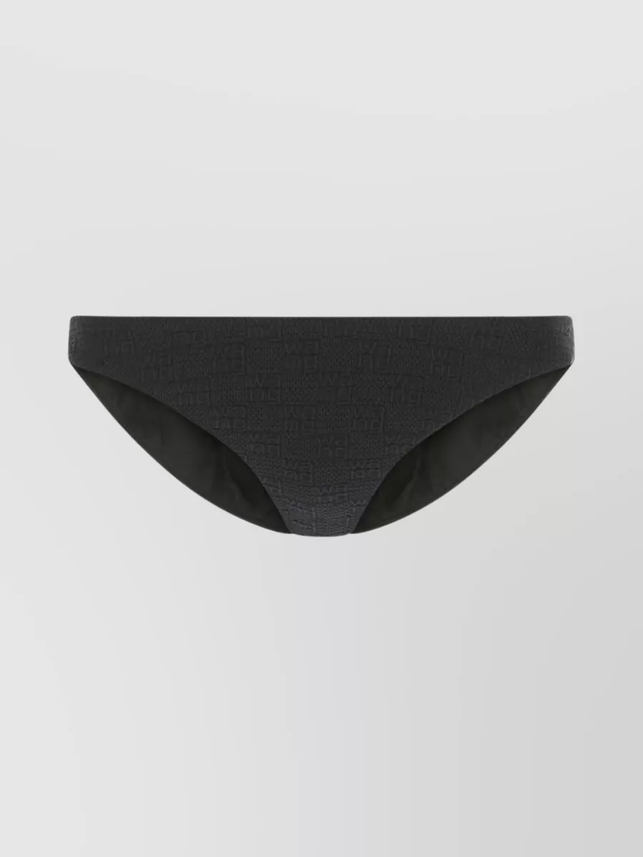 Shop Alexander Wang Low-rise Waistband Nylon Bikini Bottom In Black