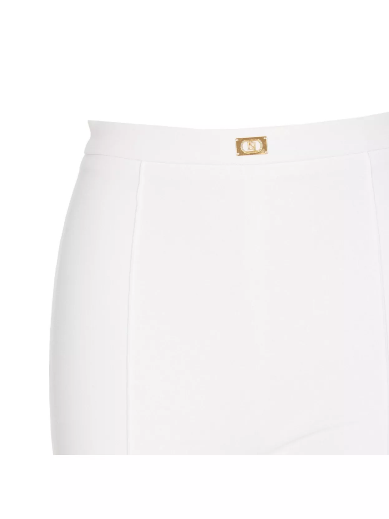 Elisabetta Franchi Logo-plaque Crepe Trousers