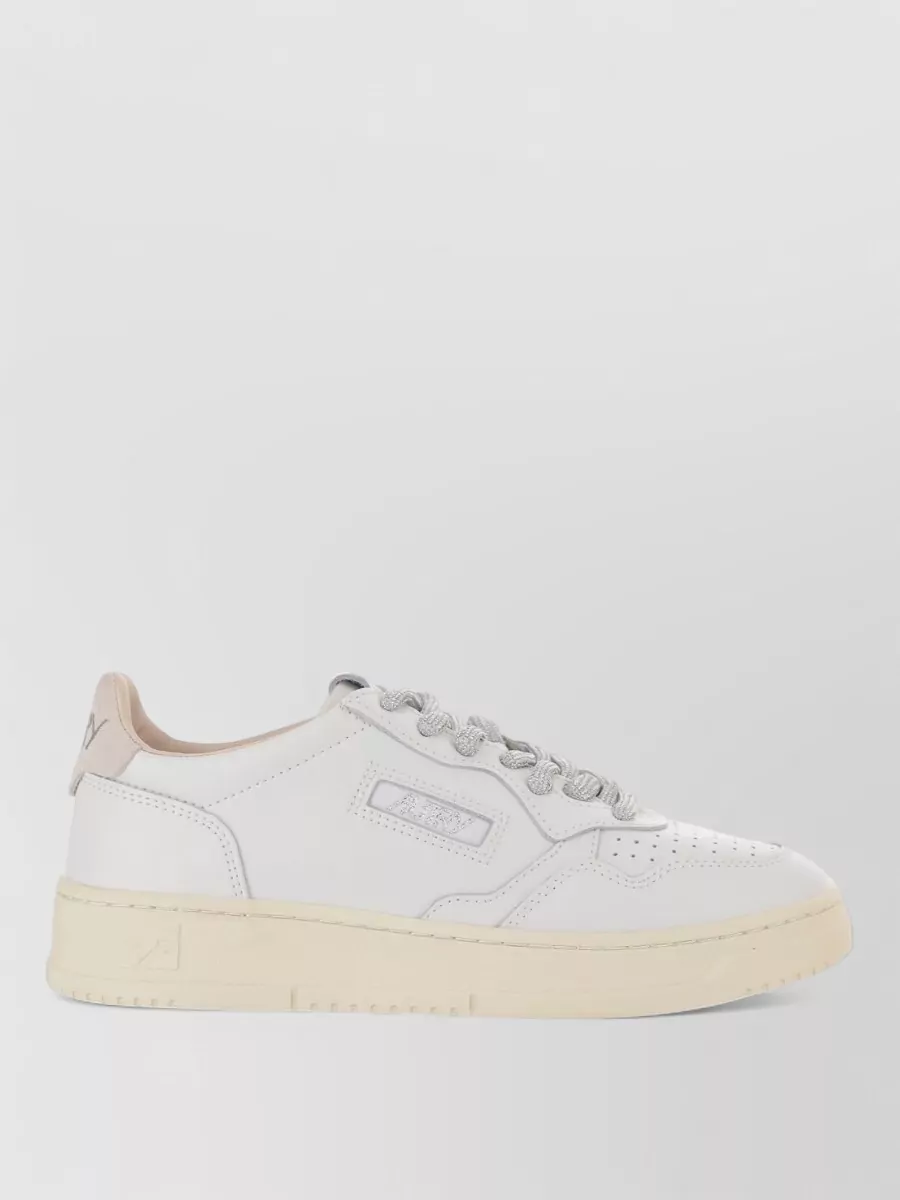 Autry Medialist Low Leather Sneakers Perforated Toebox