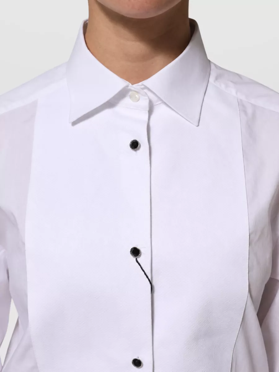 Dolce&Gabbana Cotton Tuxedo Bib Long-Sleeve Shirt