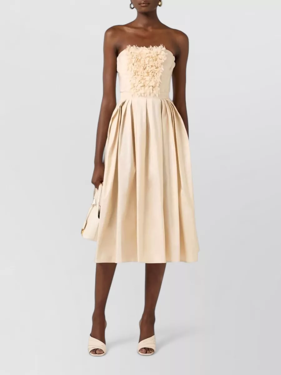 Elisabetta Franchi Embroidered Sleeveless Sweetheart-Neck Mini Dress