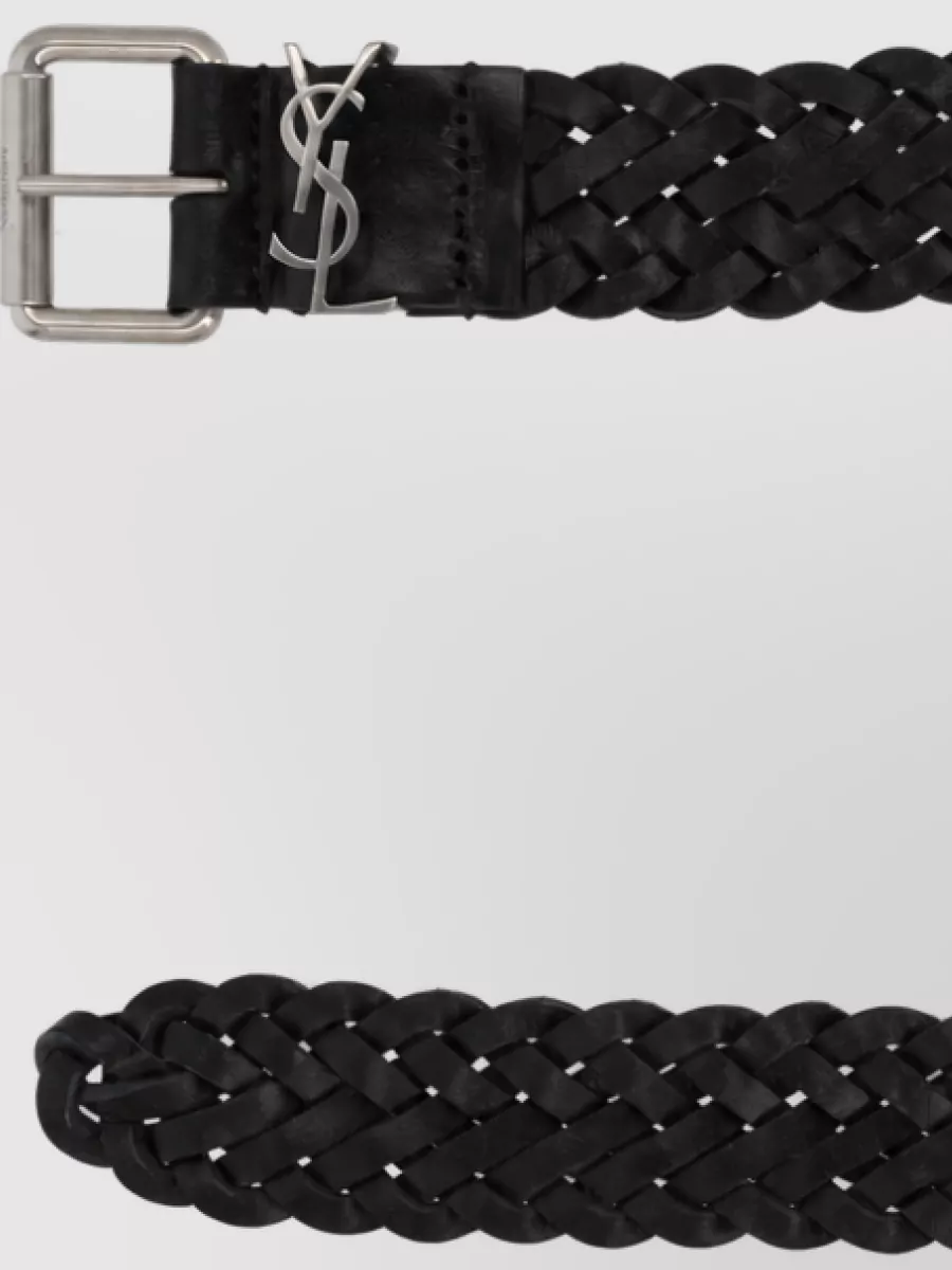 Saint Laurent Woven Leather Belt