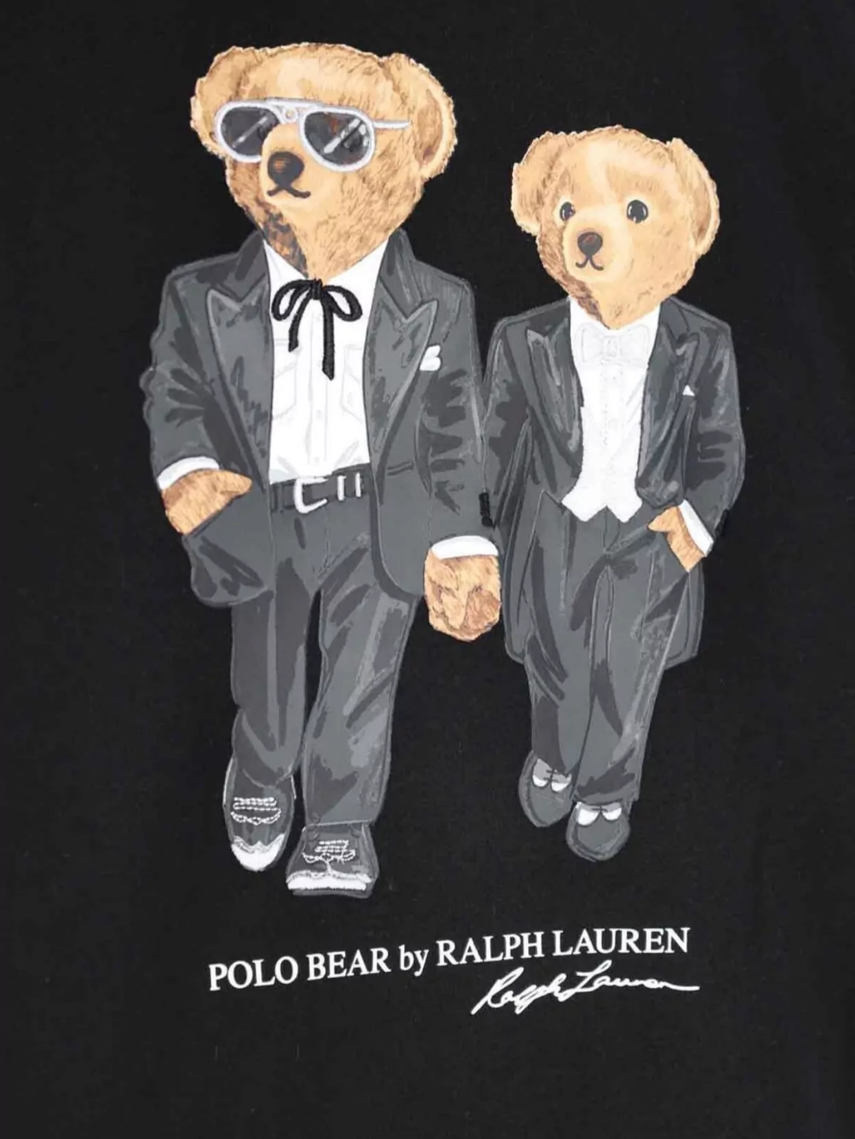 Polo Ralph Lauren Hooded Sweatshirt Featuring Bear Graphic And Ribbed Cuffs