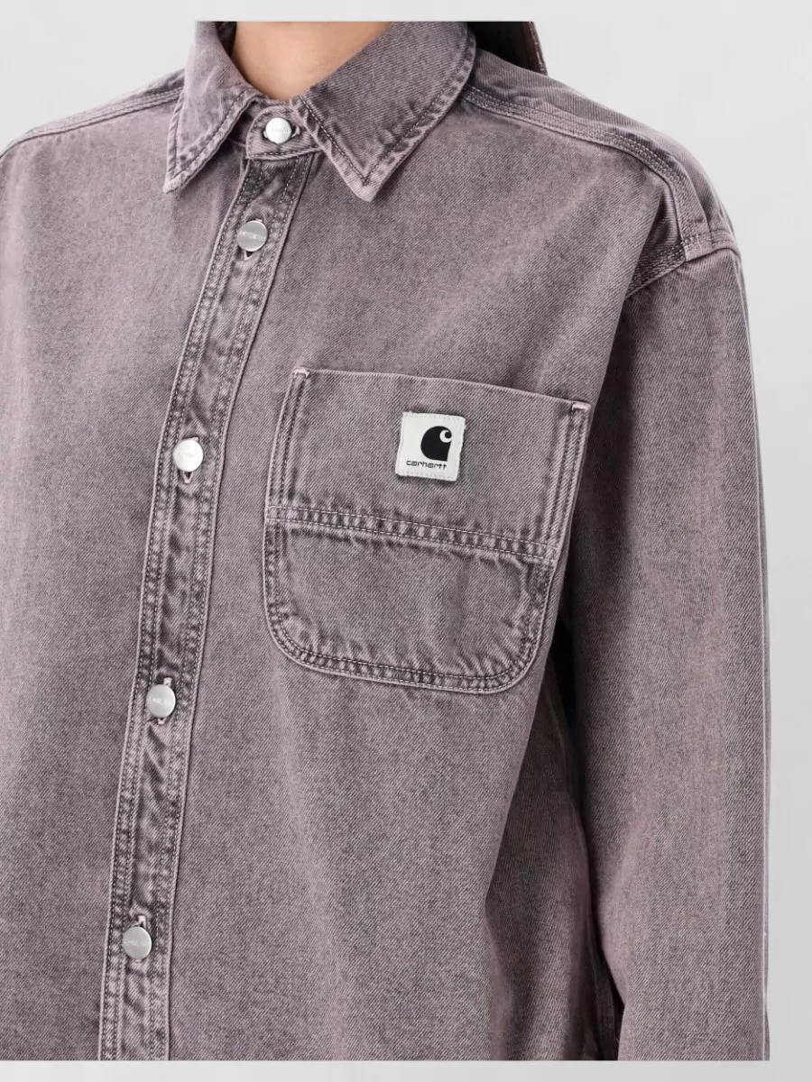 Carhartt Wip Georgia Cotton Denim Shirt Jacket Women