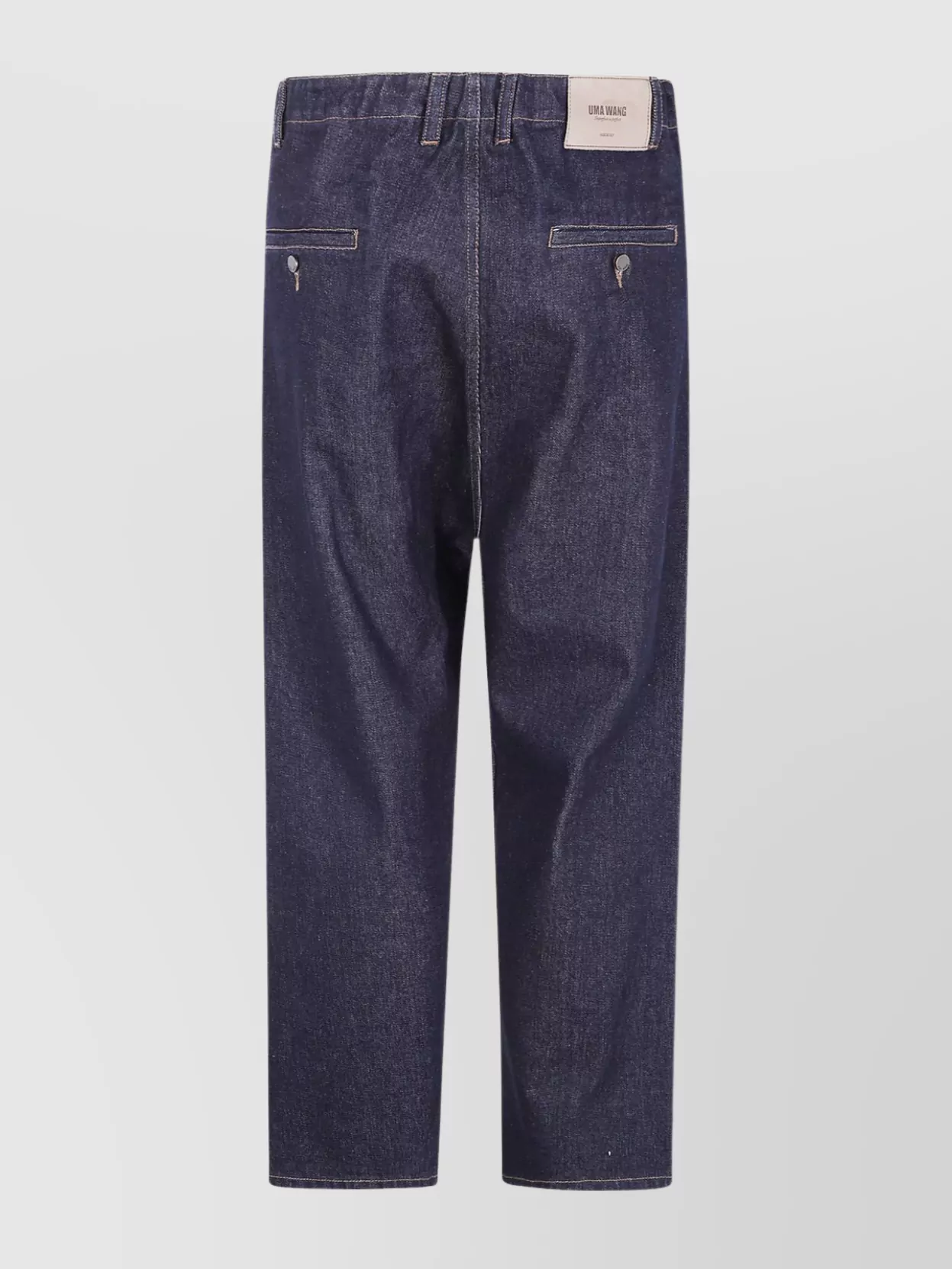 Uma Wang Drawstring Waist Trousers With Pockets And Loops In Blue