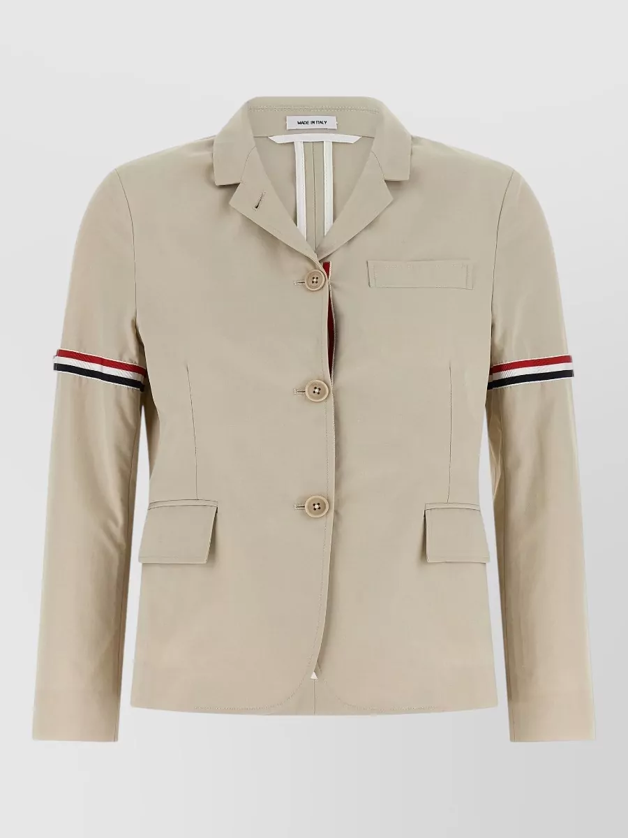 Thom Browne Single-Breasted Cotton Blazer