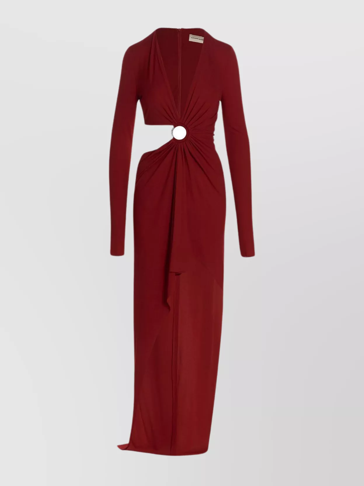 Shop Alexandre Vauthier Long Dress With Cut-out And Draped Elements