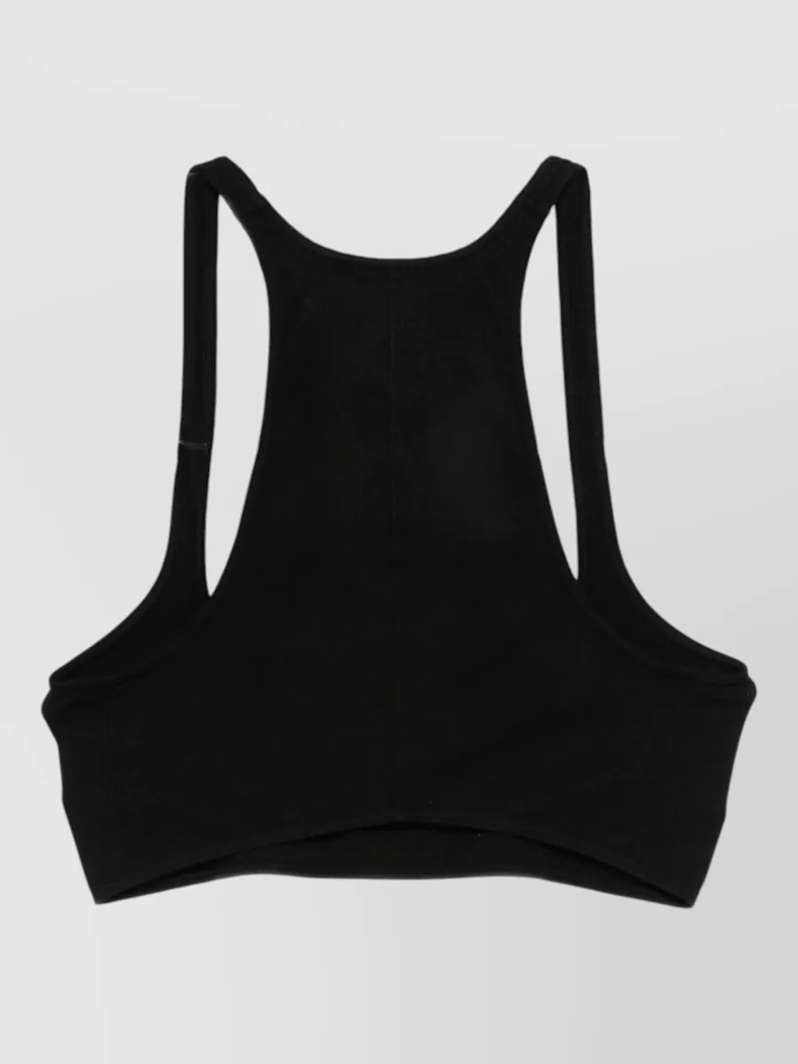 Rick Owens Drkshdw Racerback Cropped Stretch Sleeveless Scoop Neck Top