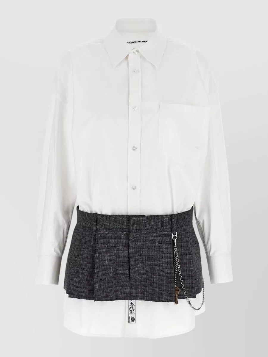 Alexander Wang Cotton oversized long sleeve shirt dress