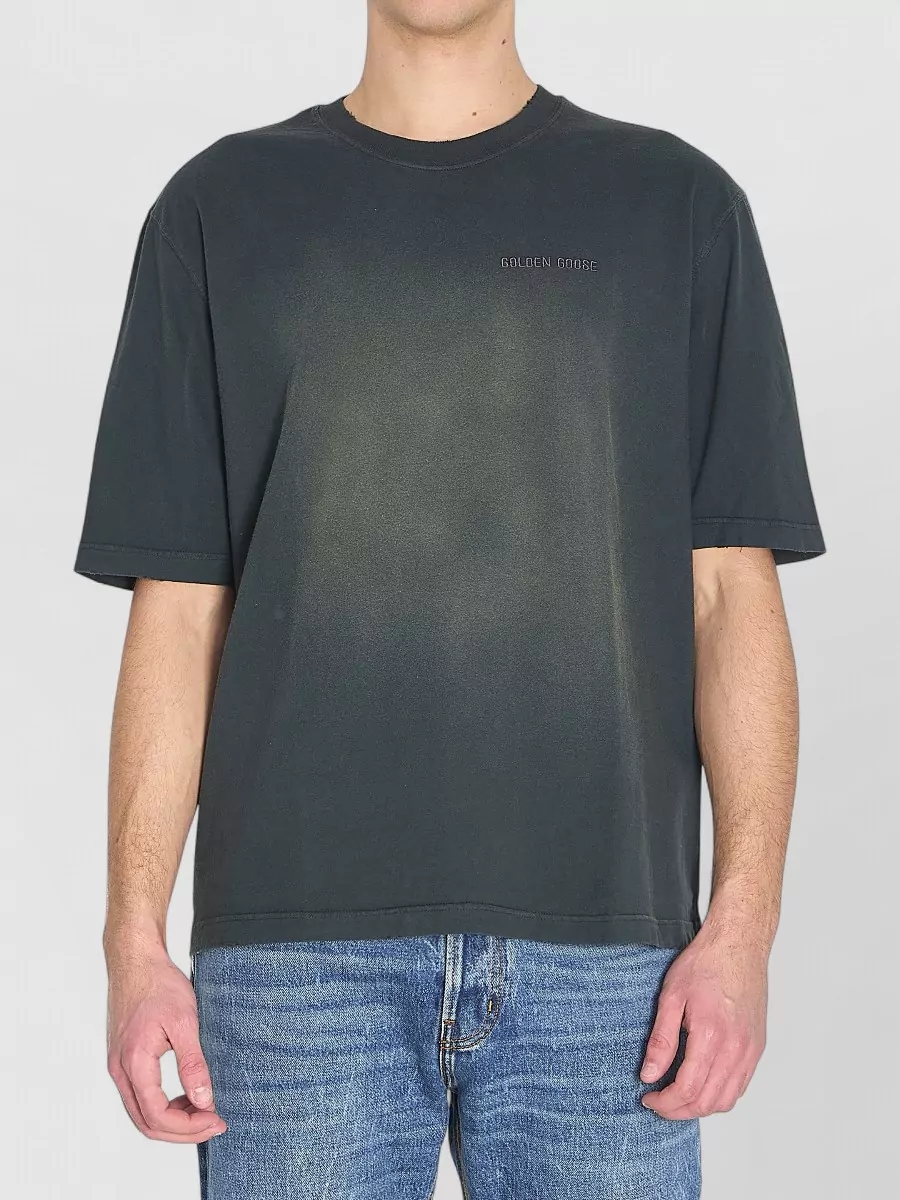 Golden Goose Jersey T Shirt Crew Neck Stars