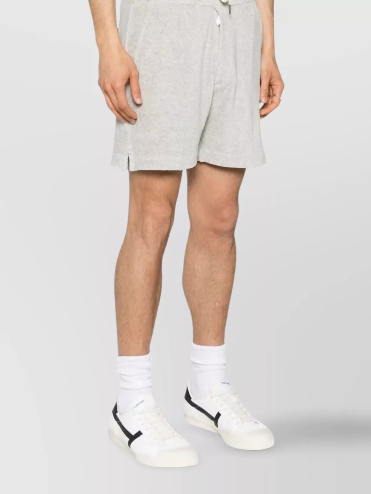 Tom Ford Terry Cloth Drawstring Shorts Pockets In White