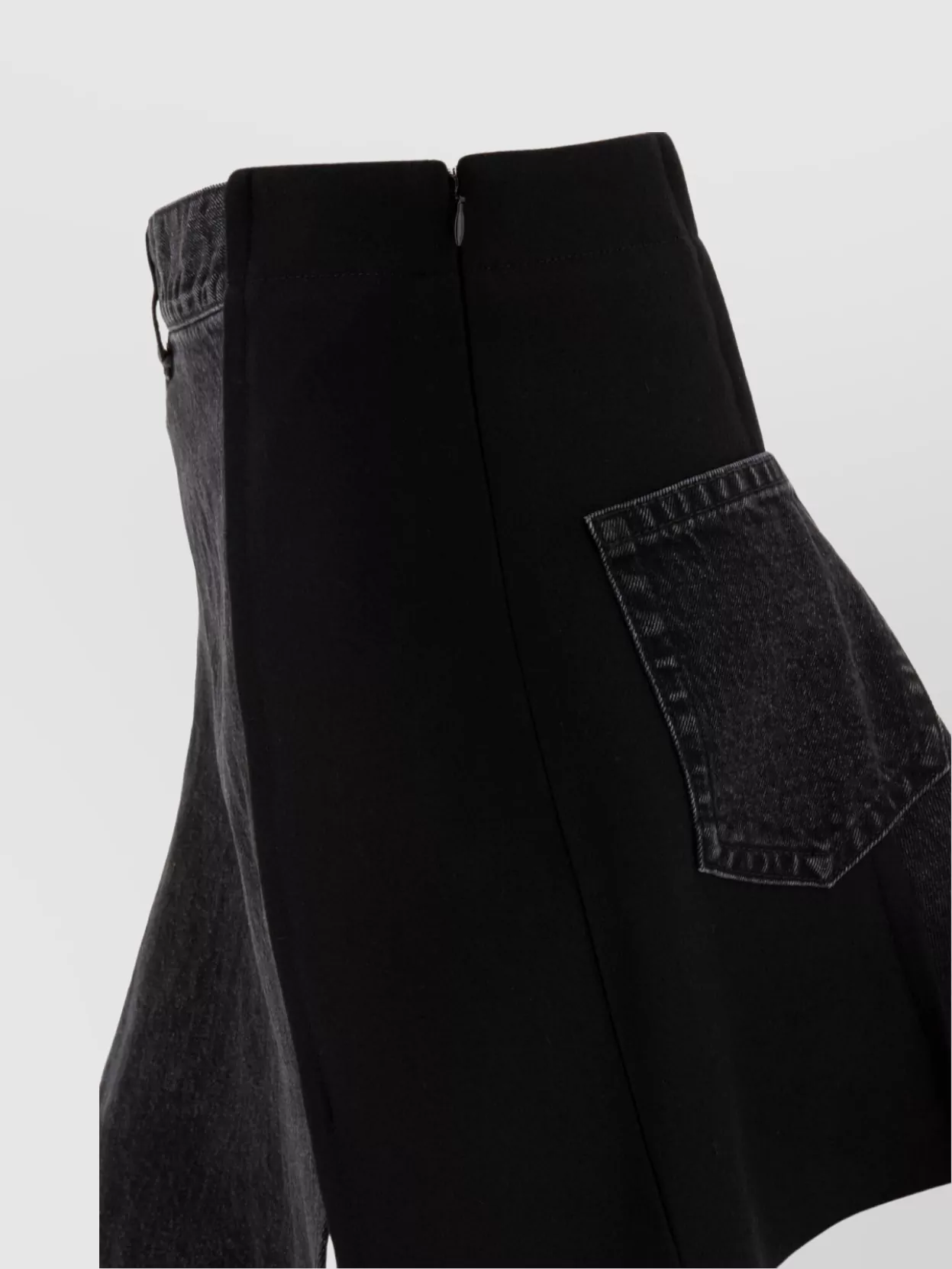 Sacai Skirt In Denim X Wool Melton