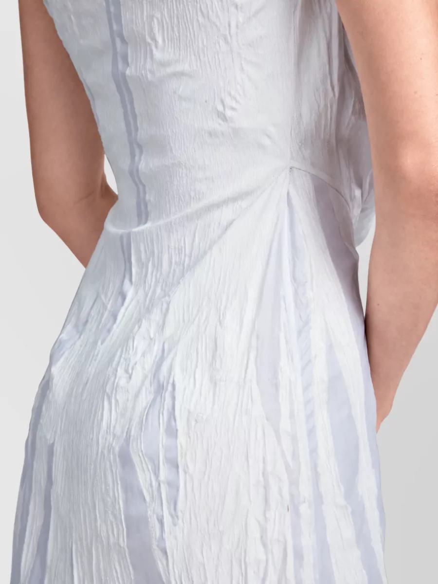 Maison Margiela Crinkled Draped Sleeveless Maxi Dress