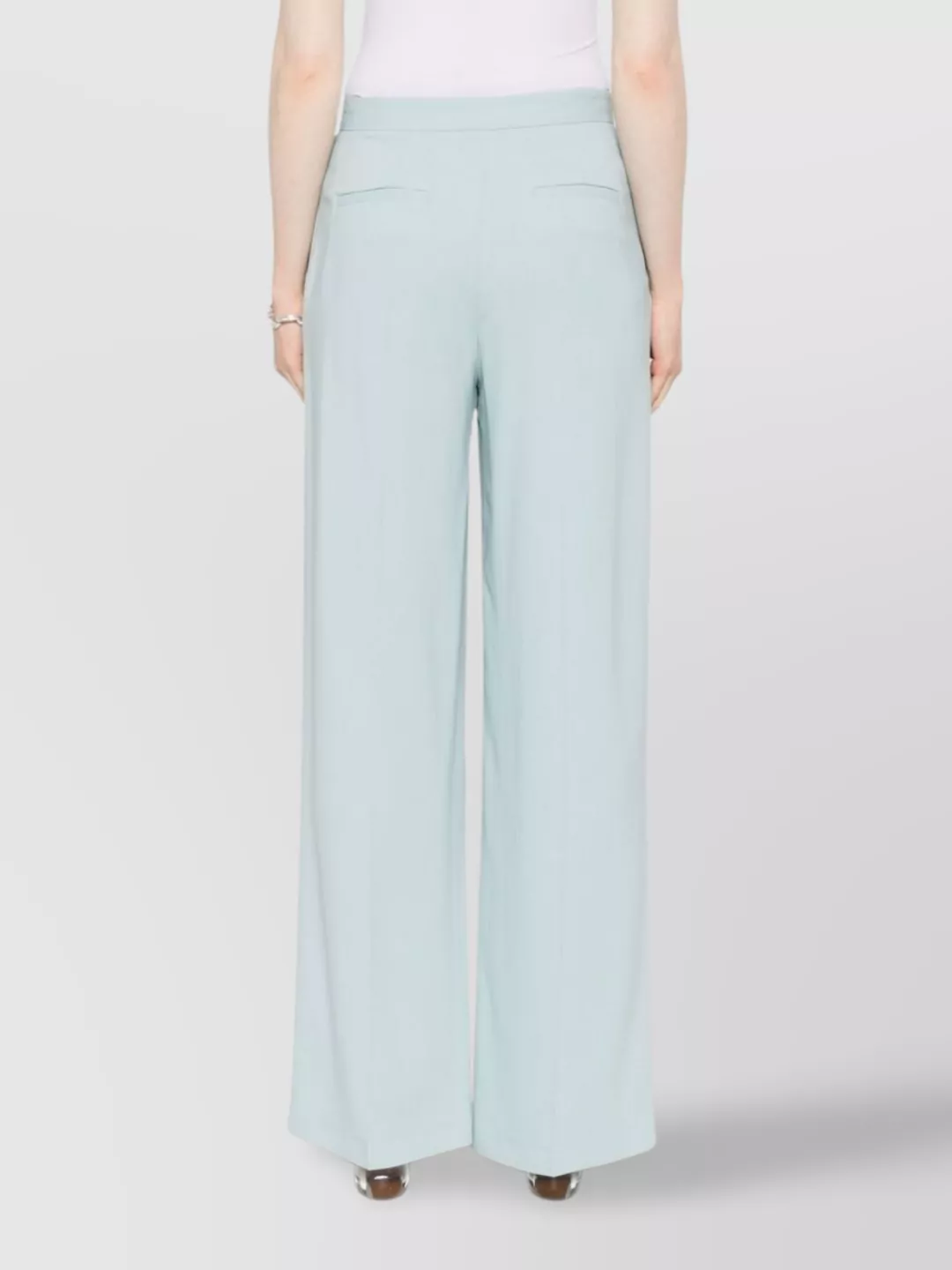 Pinko Wide-leg Celeste Trousers With Clean Waistband